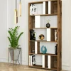Libreria Scapolita, 90x20h180 cm, Noce e Bianco<Dmora Best