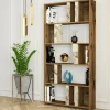 Libreria Scapolita, 90x20h180 cm, Noce e Bianco Marmo<Dmora Sale