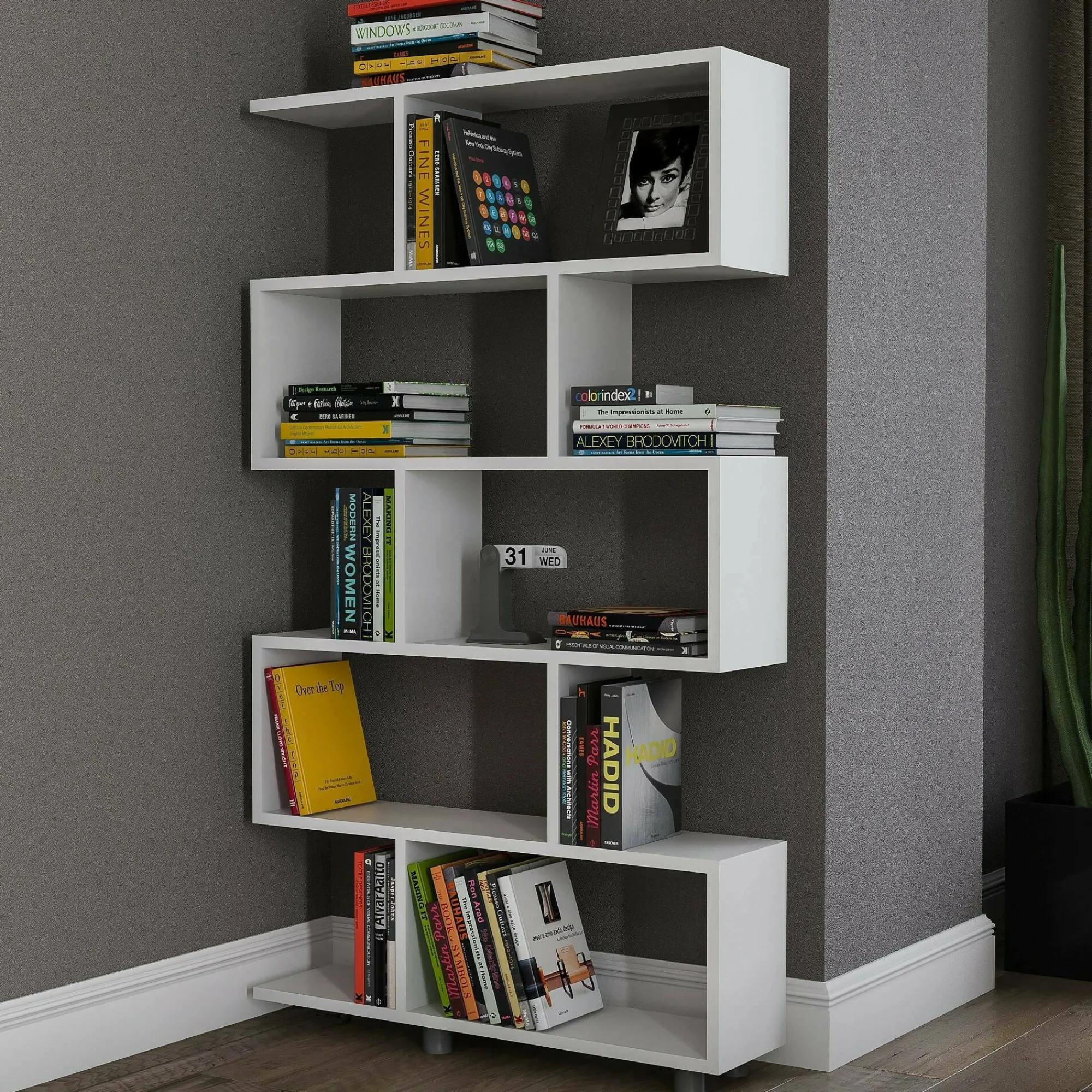 Libreria Severa, 90x20h156 cm,<Dmora Fashion