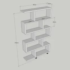 Libreria Severa, 90x20h156 cm,<Dmora Best