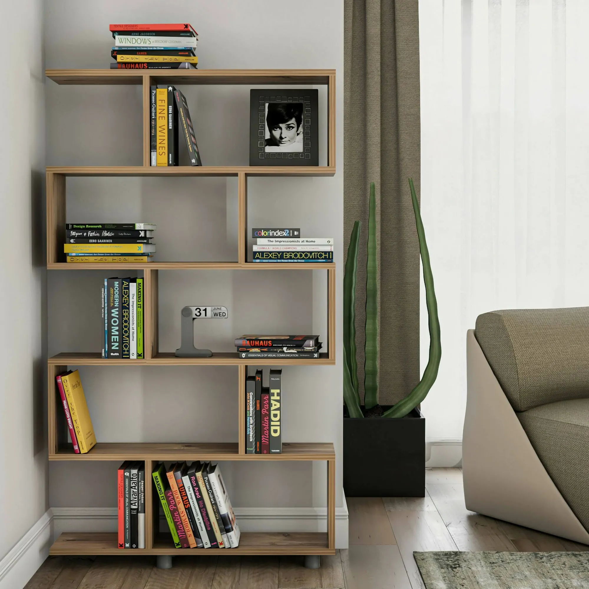 Libreria Severa, 90x20h156 cm,<Dmora Best