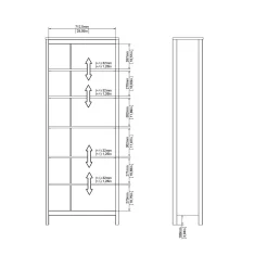 Libreria Sinlaku, 33x78 h199 cm,<Dmora Best