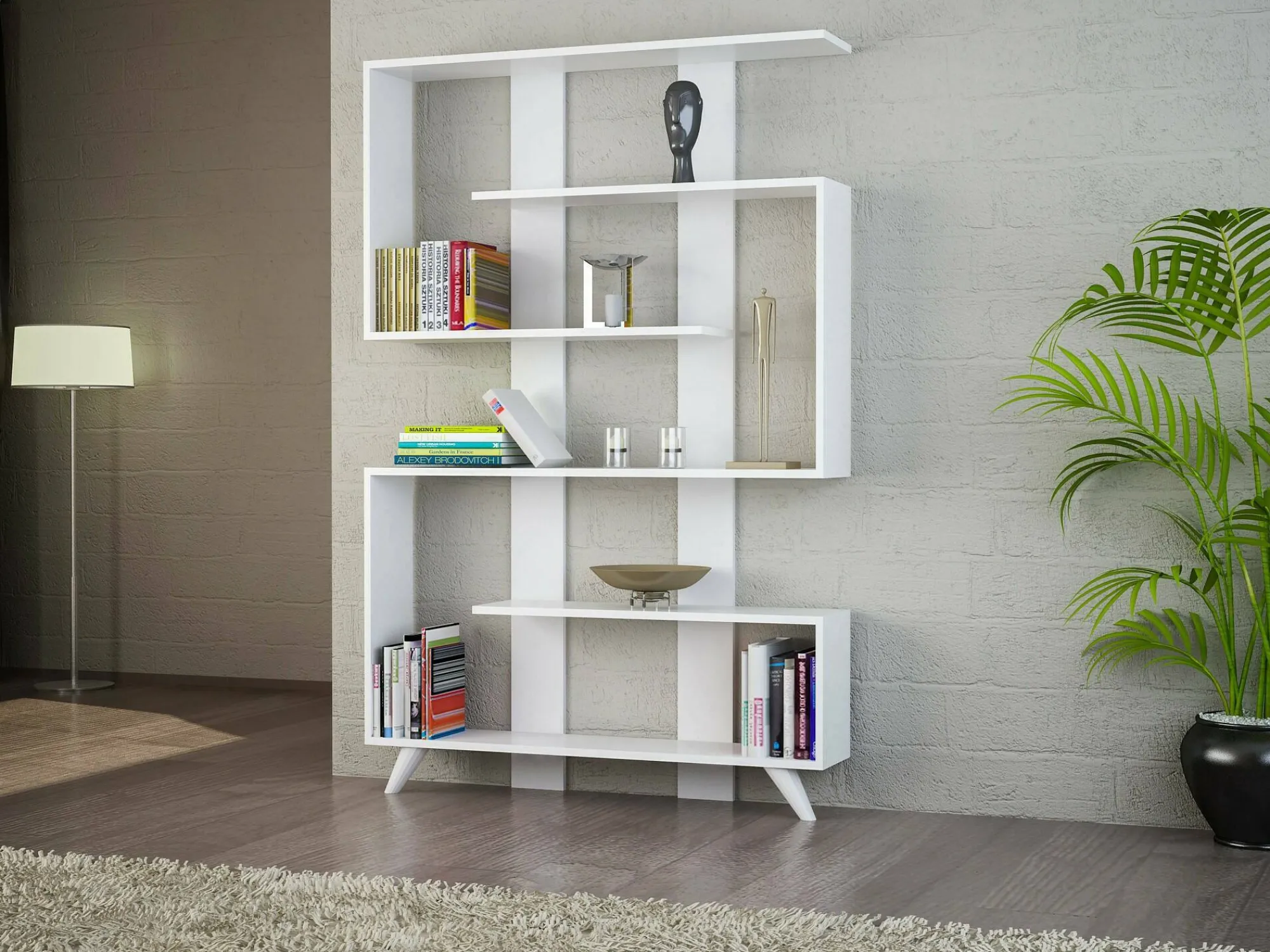 Libreria Spodumene, 120x20h162 cm,<Dmora Shop