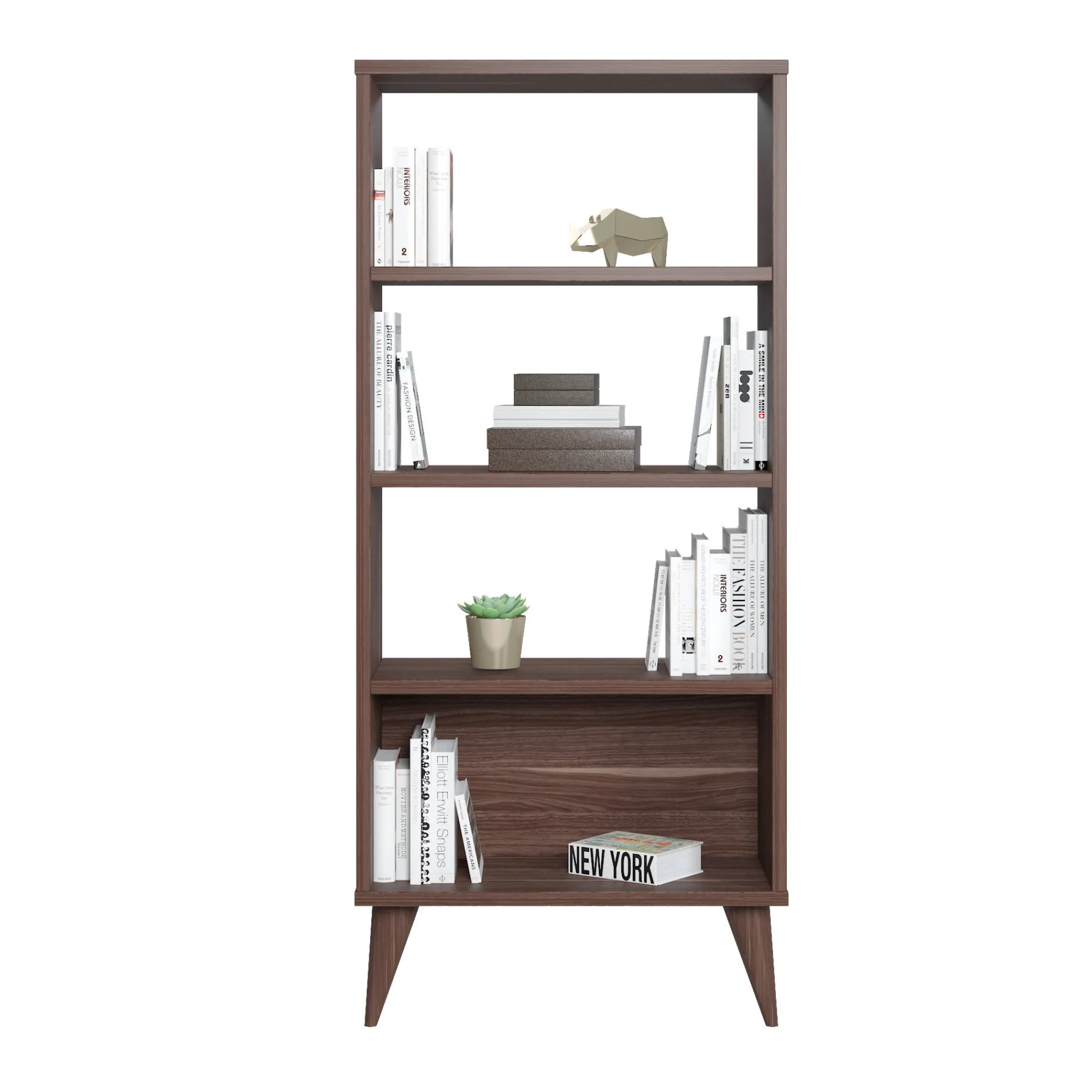 Libreria verticale con quattro scomparti, cm 54 x 25 x 121, colore<Dmora Fashion