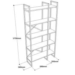 Libreria Zephirine, 88x30 h175 cm, Oro e Bianco Marmo<Dmora Cheap