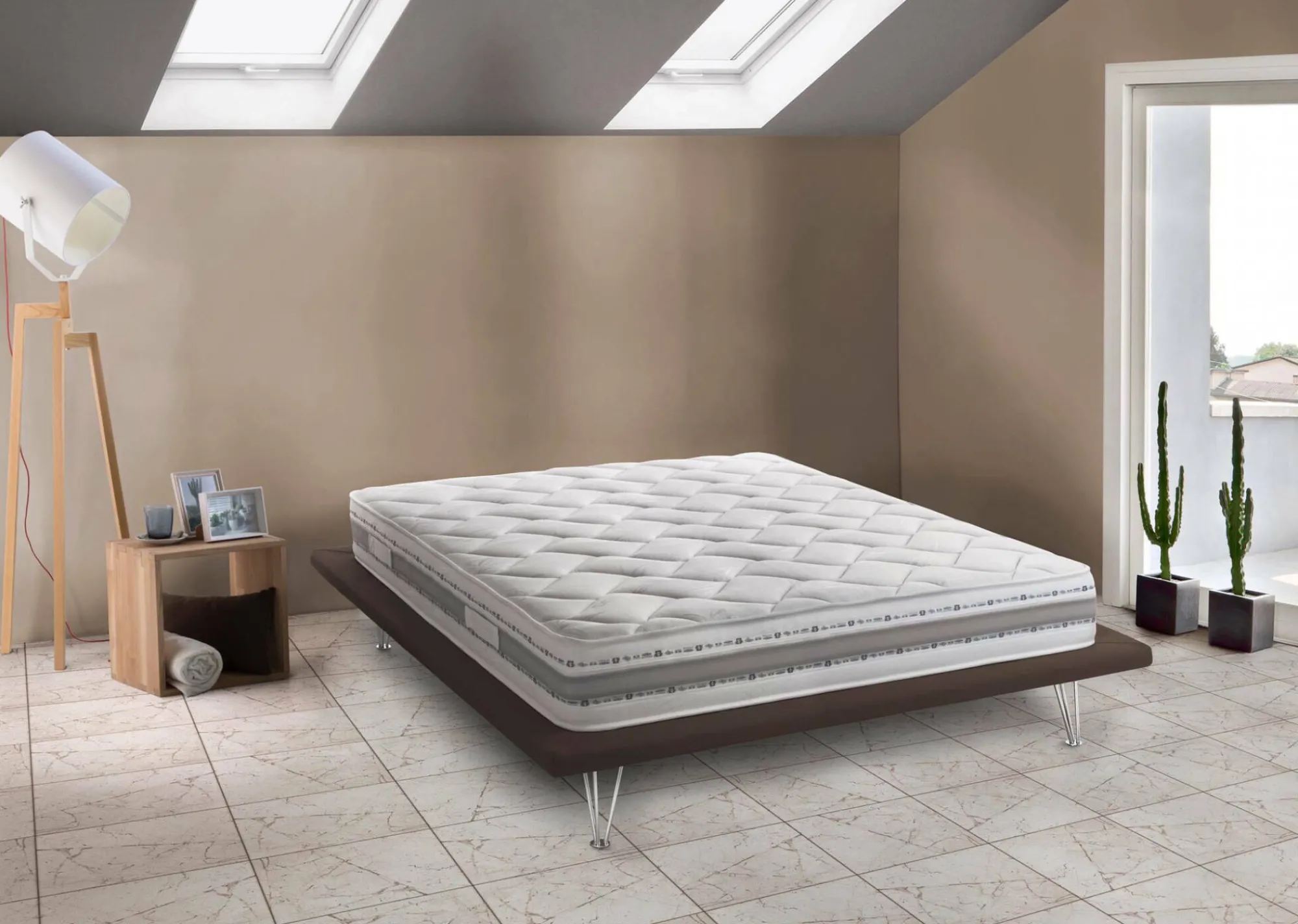 Materasso matrimoniale Aghi, Anti acaro e Anallergico, Cm 160x190h21<Dmora Shop