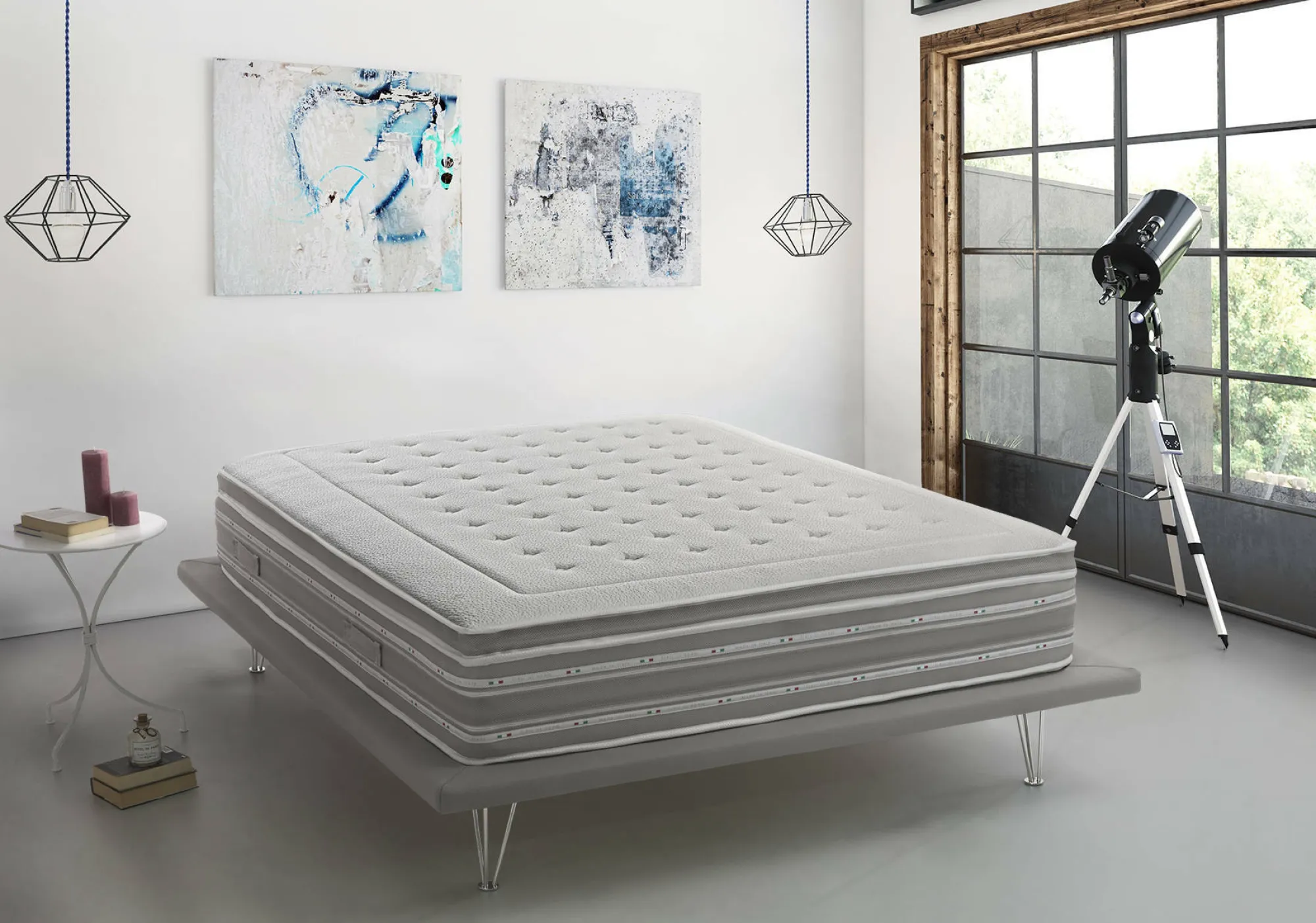 Materasso matrimoniale Anka, Anti acaro e Anallergico, Cm 160x190h37<Dmora Discount