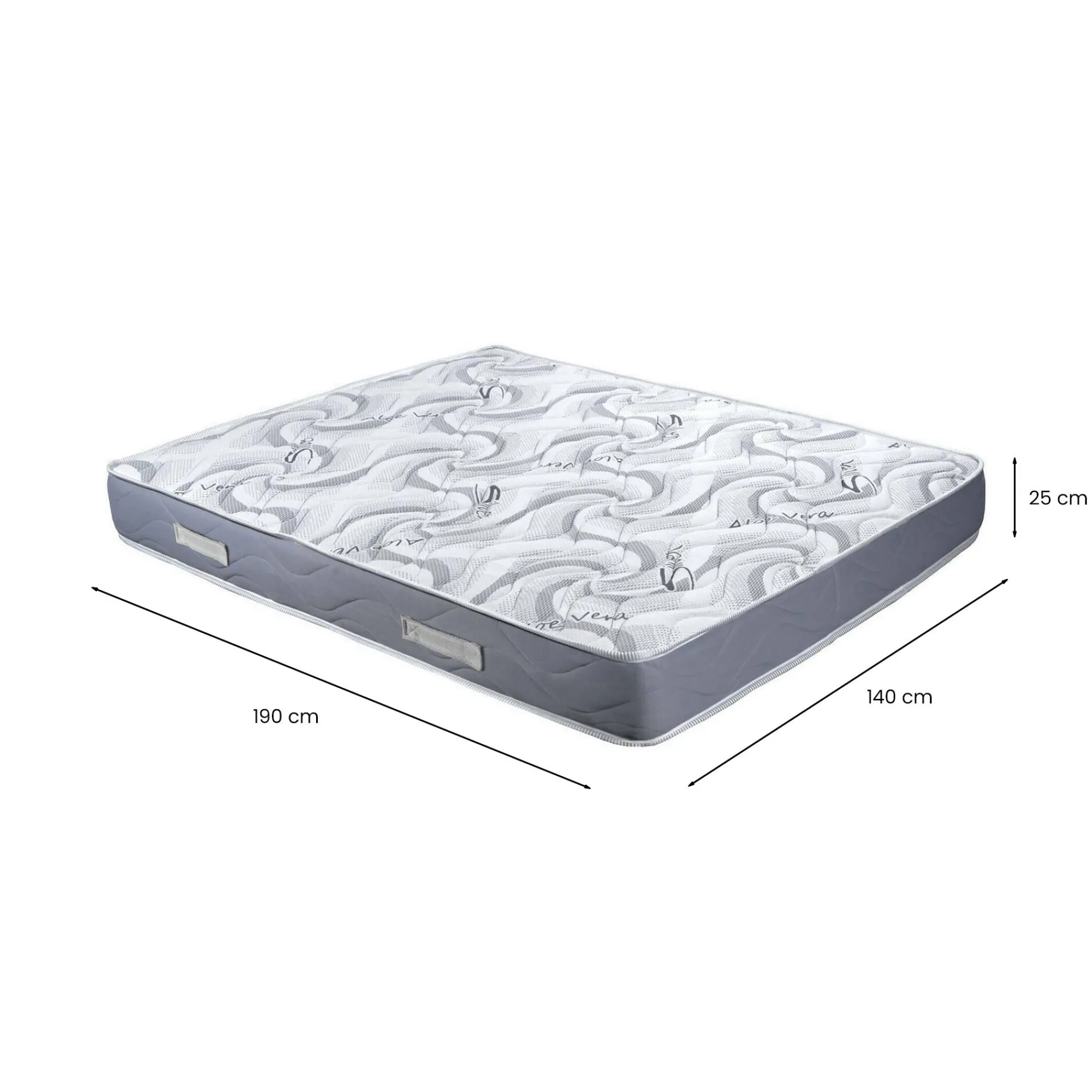 Materasso matrimoniale Arex, 100% Made in Italy, 140x190xh25 cm<Dmora Hot