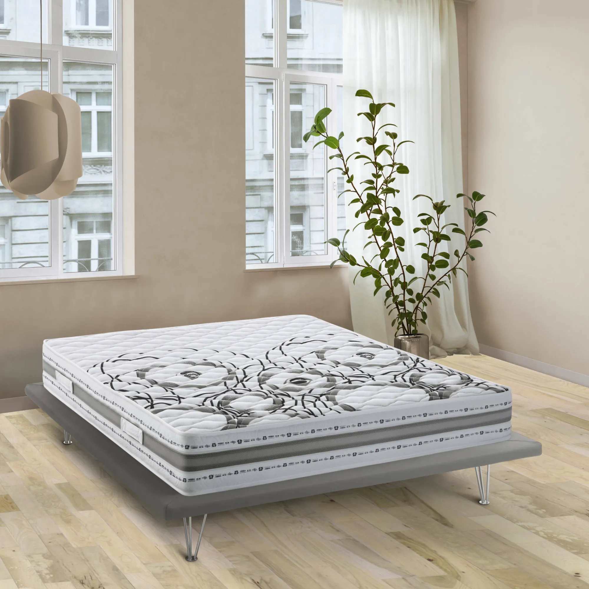 Materasso matrimoniale Incoronata, Anti acaro e Anallergico, Cm 160x200h 22<Dmora Fashion