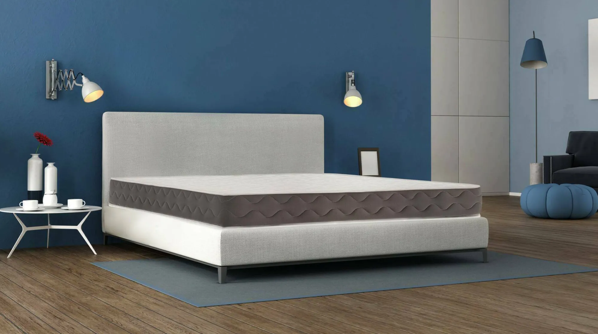 Materasso piazza e mezza Zaffiro, 100% Made in Italy, 120x190xh21 cm<Dmora Best