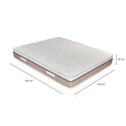 Materasso piazza e mezza Asica, 100% Made in Italy, 120x190xh25 cm<Dmora Online