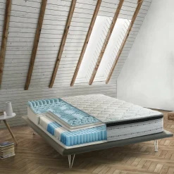 Materasso singolo Adrano, Anti acaro e Anallergico, Cm 80x190h27<Dmora Store