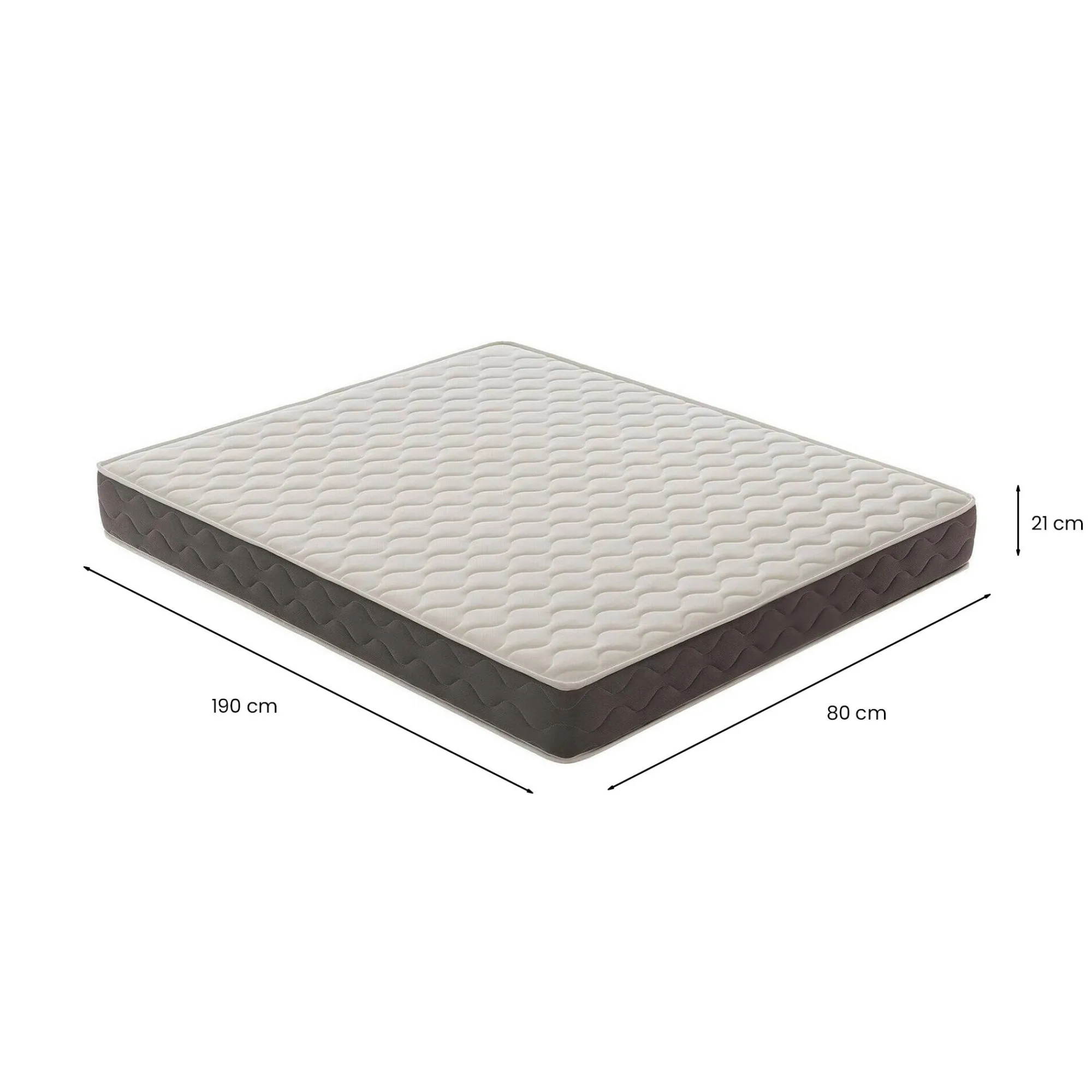 Materasso singolo Archetta, 100% Made in Italy, 80x190xh21 cm<Dmora Sale