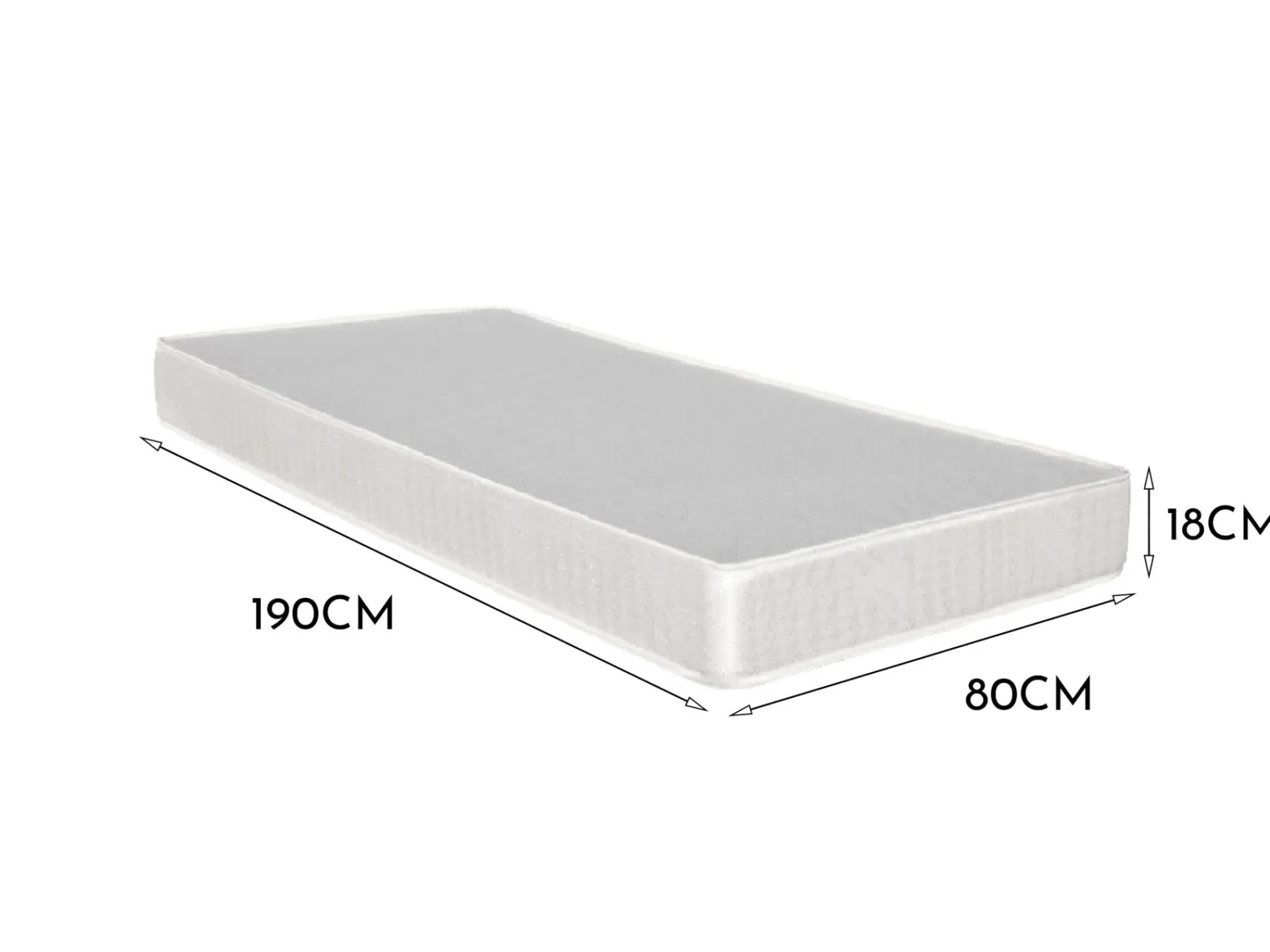 Materasso singolo Tedalda, 100% Made in Italy, 80x190h18 cm<Dmora Sale