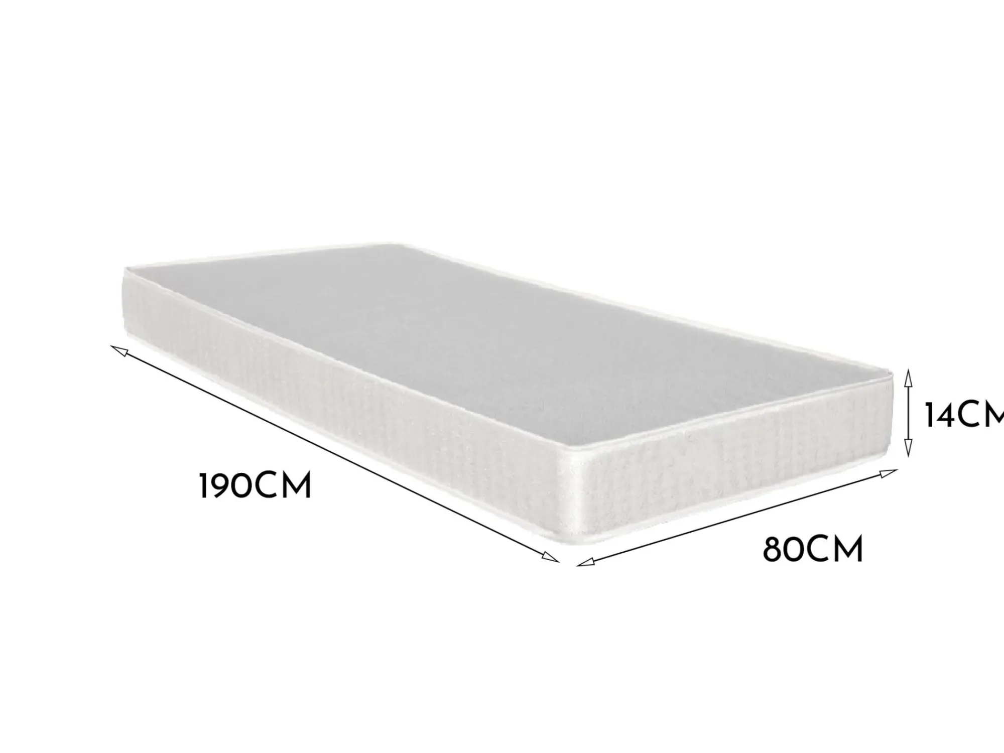 Materasso singolo Tedalda, 100% Made in Italy, 80x190h14 cm<Dmora Best Sale