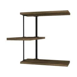 Mensola Ekeka, 45x20h47 cm, Noce e Nero<Dmora Shop