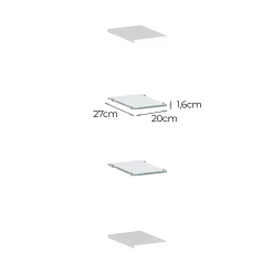 Mensola Ema, cm 20x27h2,<Dmora Outlet