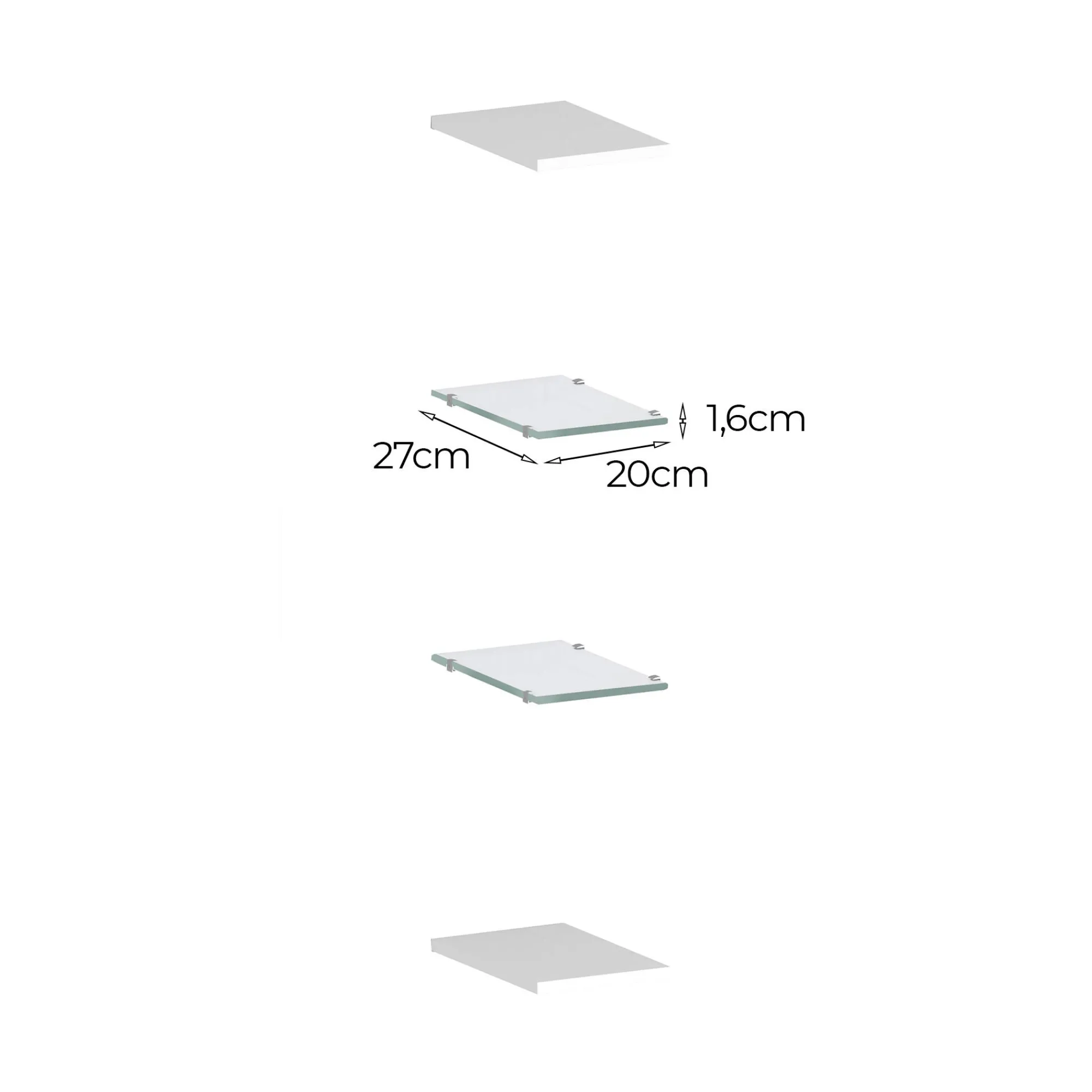 Mensola Ema, cm 20x27h2,<Dmora Outlet