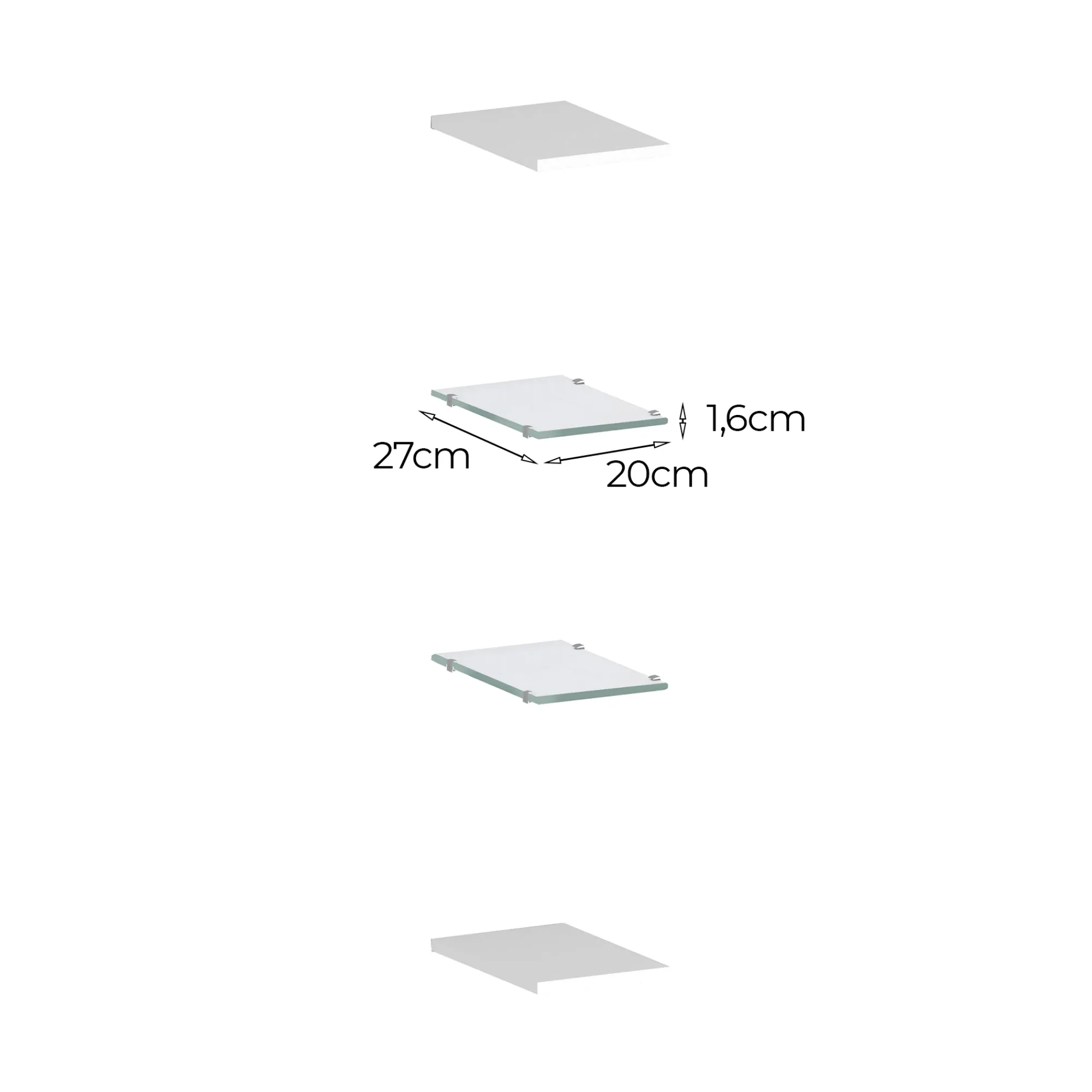Mensola Ema, cm 20x27h2,<Dmora Discount