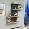 Mensola Gerolama, 65x19h96 cm, Antracite e Rovere<Dmora Online