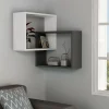 Mensola Leslie, 68x60h68 cm, Bianco e Antracite<Dmora Best