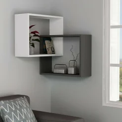 Mensola Leslie, 68x60h68 cm, Bianco e Antracite<Dmora Best