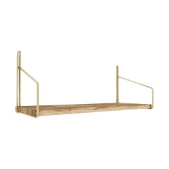 Mensola Sepat, 45x16 h16 cm, Oro e Marrone<Dmora Cheap