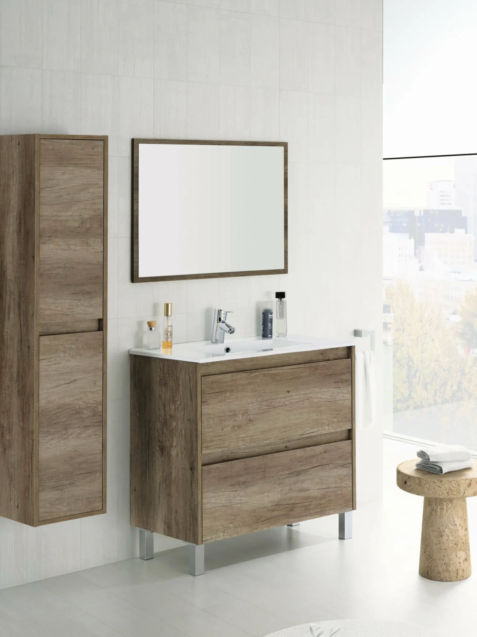 Mobile colonna Aladin, 30x26h140 cm,<Dmora Cheap