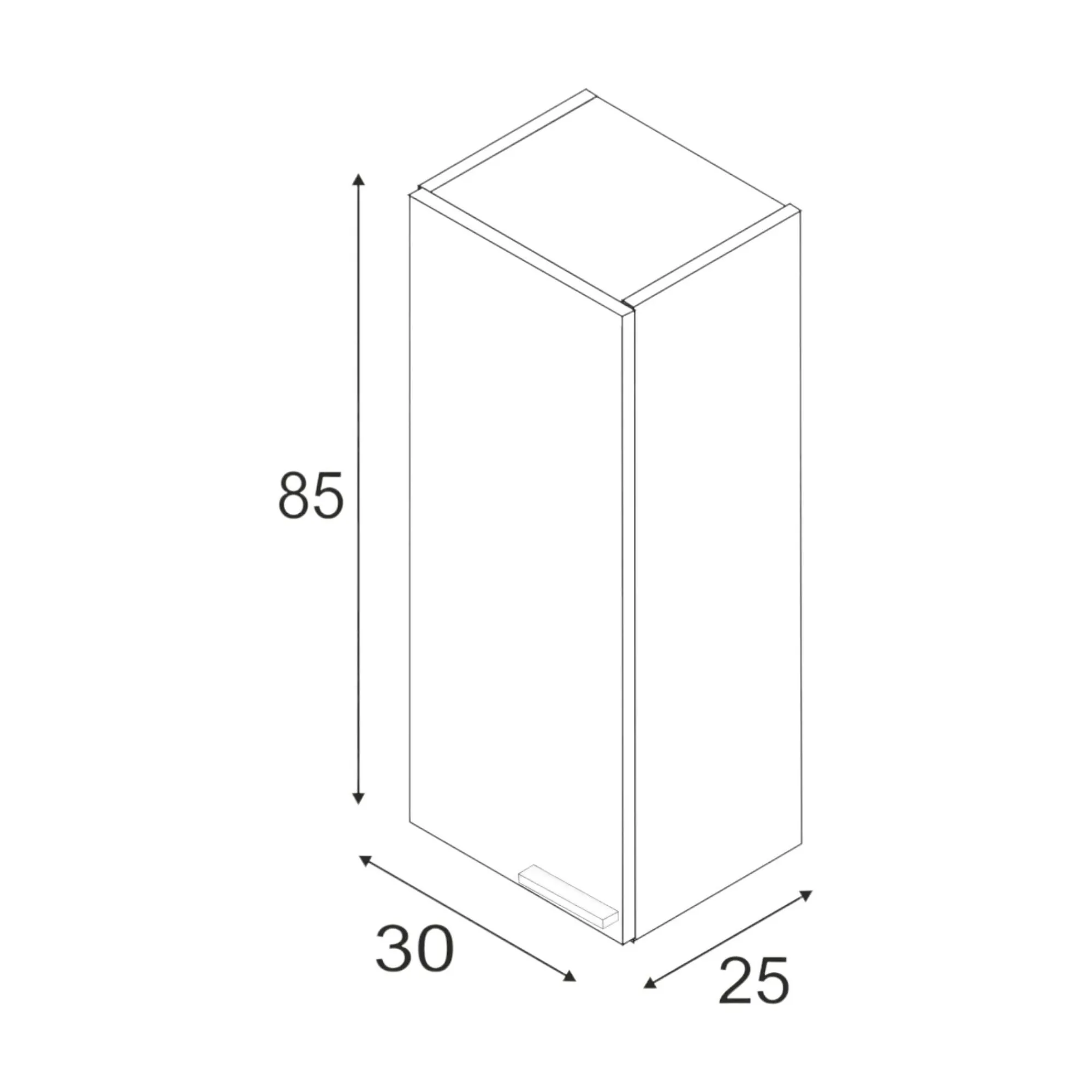 Mobile colonna Alcott, 30x25h85 cm,<Dmora Flash Sale