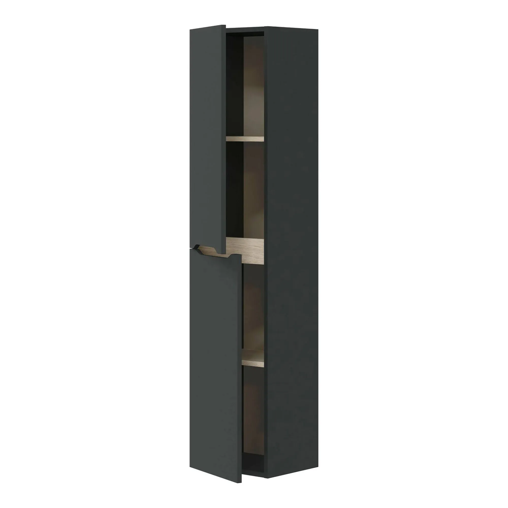 Mobile colonna Arissa, 31x26h135 cm, Antracite e Rovere<Dmora Cheap