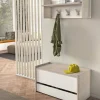 Mobile da ingresso Actinolite, Cm 50x32h182, Rovere e Bianco<Dmora Discount