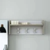 Mobile da ingresso Angry, 90x29h34 cm, Bianco e Rovere<Dmora Clearance