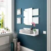 Mobile da ingresso Anro, 75x29h90 cm, Bianco e Cemento<Dmora Best Sale