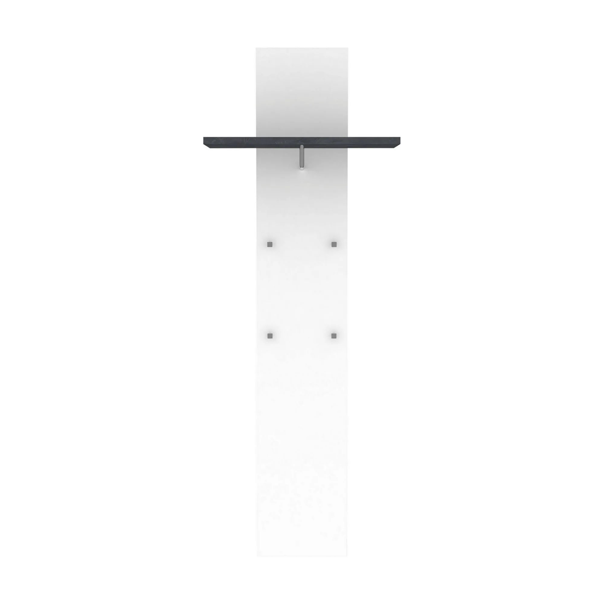Mobile da ingresso Daaneslan, cm 50x27h140, Bianco lucido e Ardesia<Dmora Best