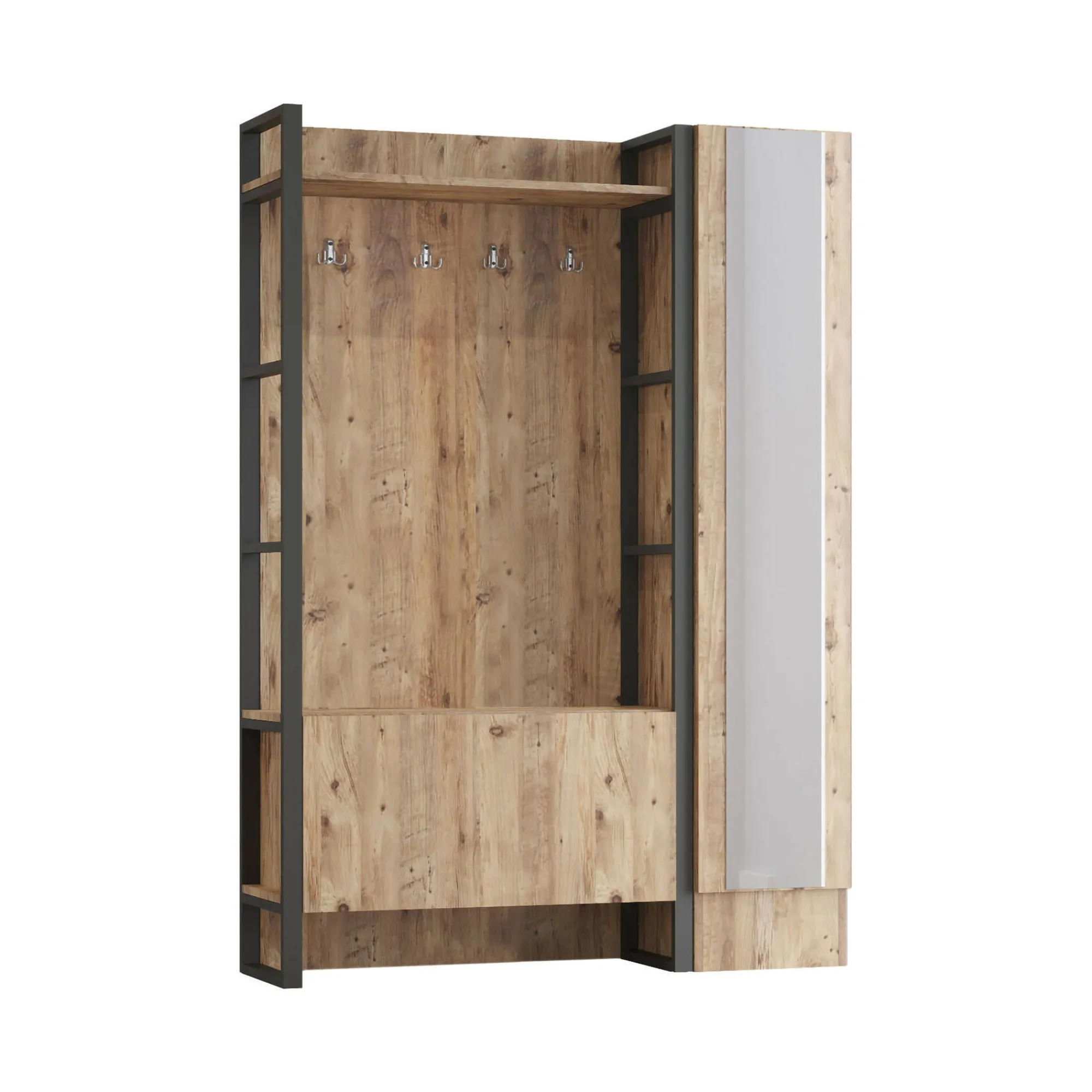 Mobile da ingresso Damasco, 126x34 h180 cm,<Dmora Discount