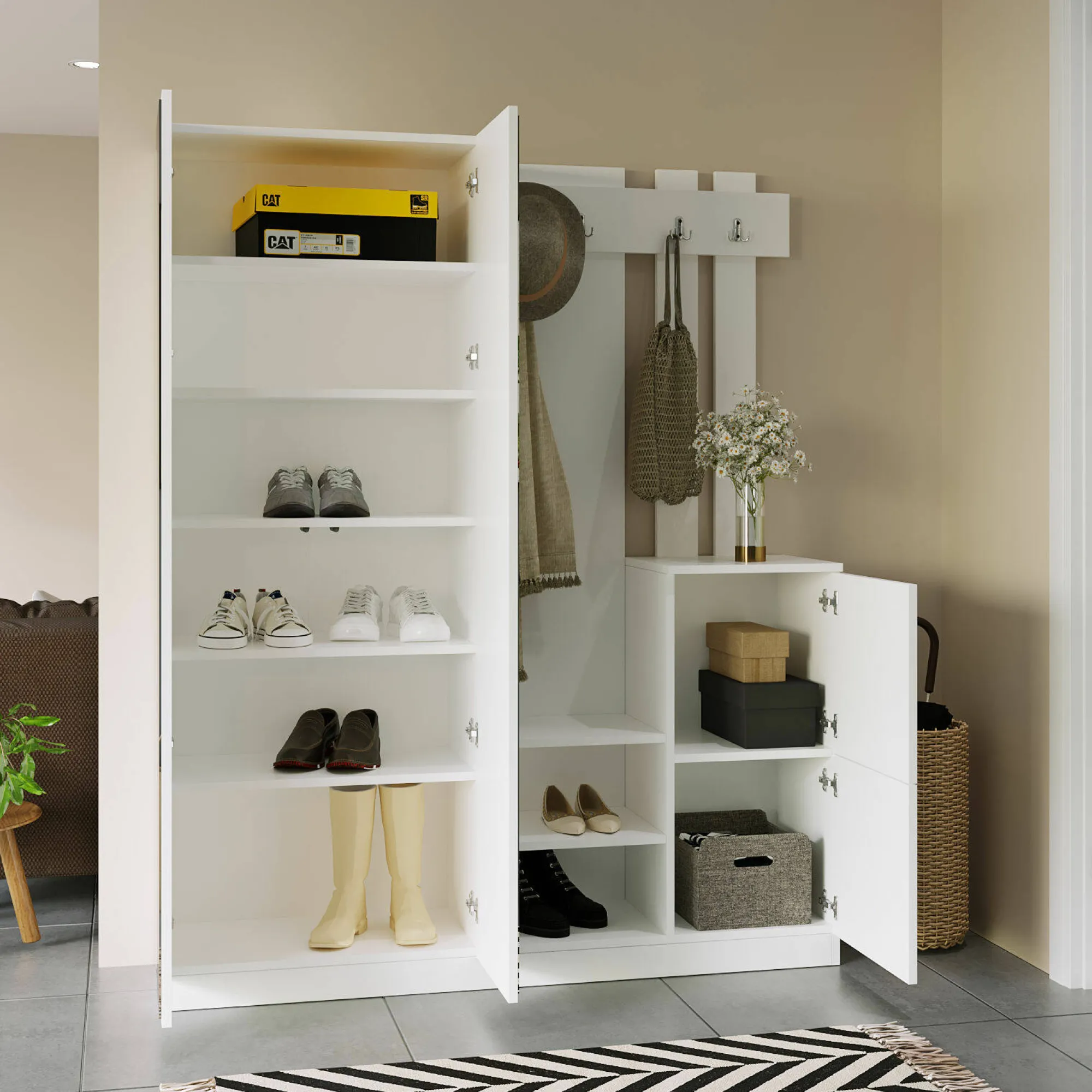 Mobile da ingresso Hene, 147x38 h180 cm,<Dmora Flash Sale