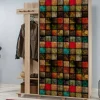 Mobile da ingresso Liana, 135x36h194 cm, Quercia e Multicolore<Dmora Cheap
