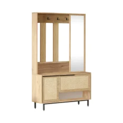 Mobile da ingresso Ljubljana, 102x36 h178 cm, Noce e Quercia<Dmora Cheap