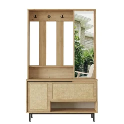 Mobile da ingresso Ljubljana, 102x36 h178 cm, Noce e Quercia<Dmora Cheap
