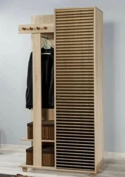Mobile da ingresso Savina, 90x36h194 cm,<Dmora Fashion