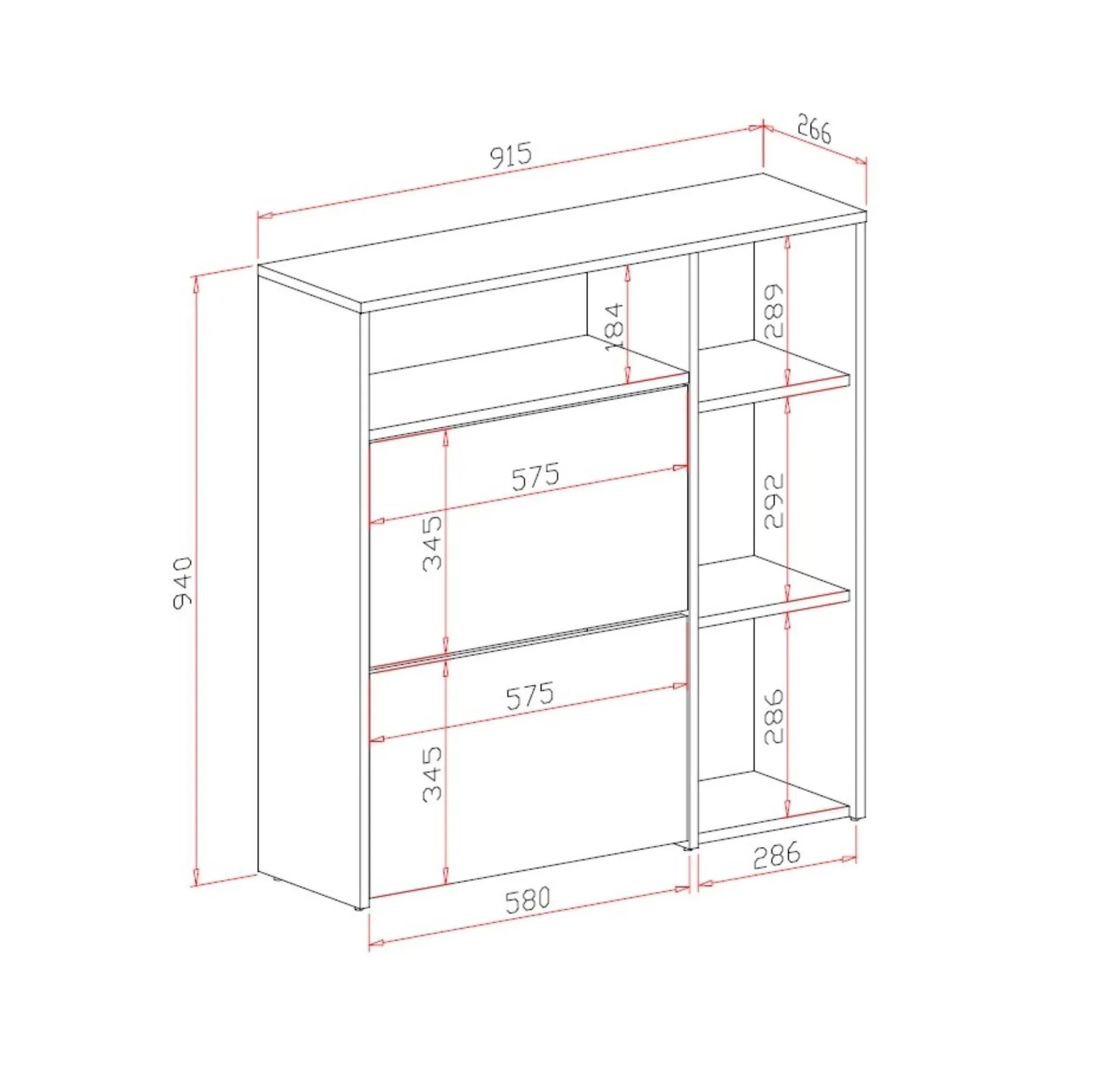 Mobile da ingresso Scultore, 92x27h94 cm, Cemento e Bianco<Dmora Online