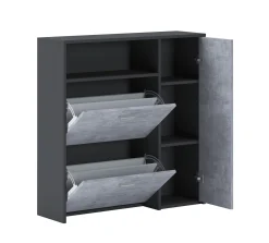 Mobile da ingresso Scultore, 92x27h94 cm, Antracite e Cemento<Dmora Online