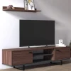 Mobile da soggiorno porta TV con due ante e due ripiani, cm 150 x 35 x 44, colore e antracite<Dmora Flash Sale