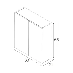 Mobile pensile Andaluso, , 60x21h65 - 2 ante cm<Dmora Flash Sale