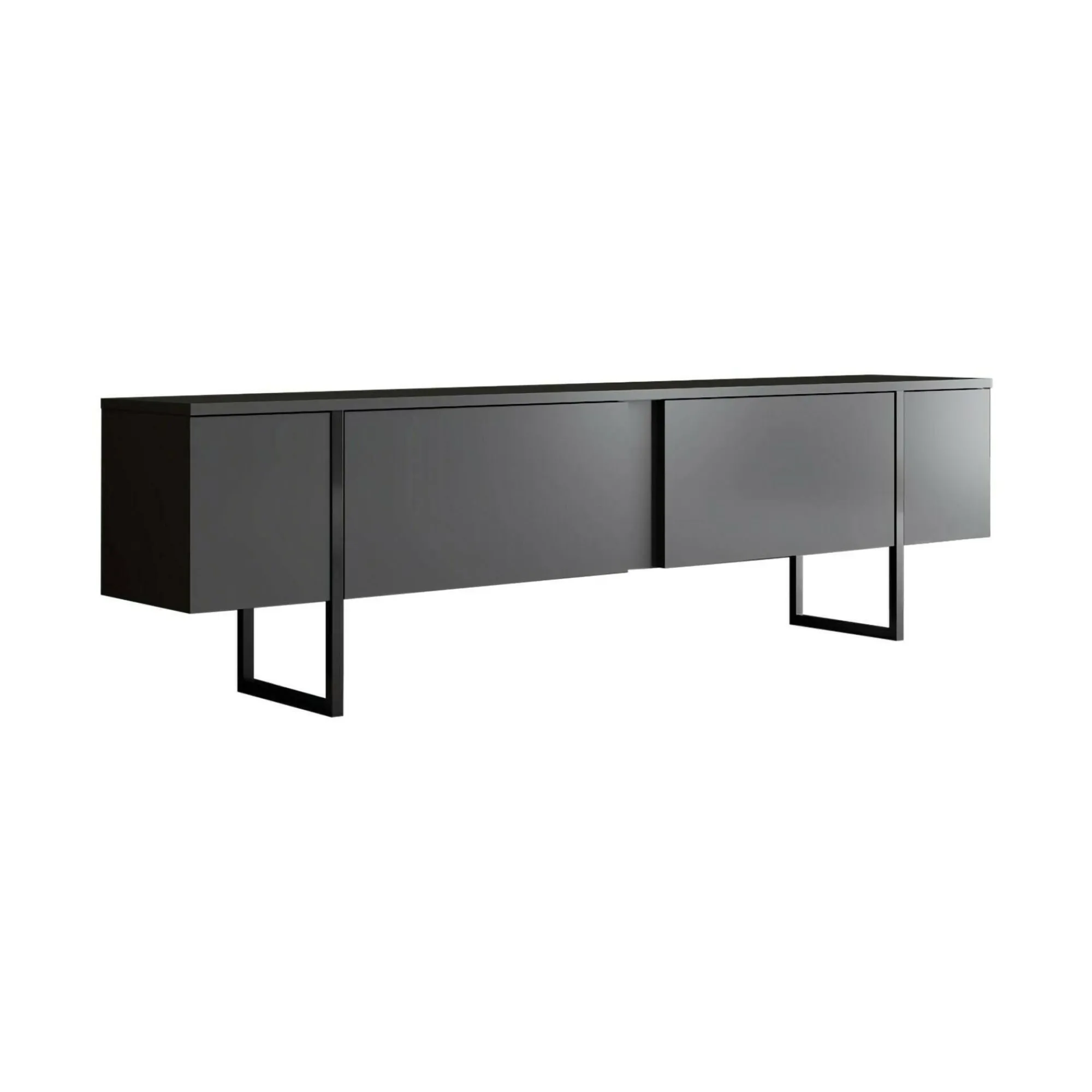 Mobile porta TV Abishia, 180x30h50 cm, Antracite e Nero<Dmora New