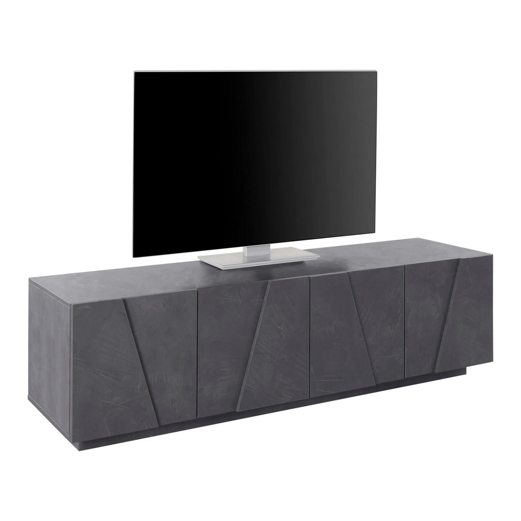 Mobile porta TV Acix, cm 162x44h46, Grigio<Dmora New