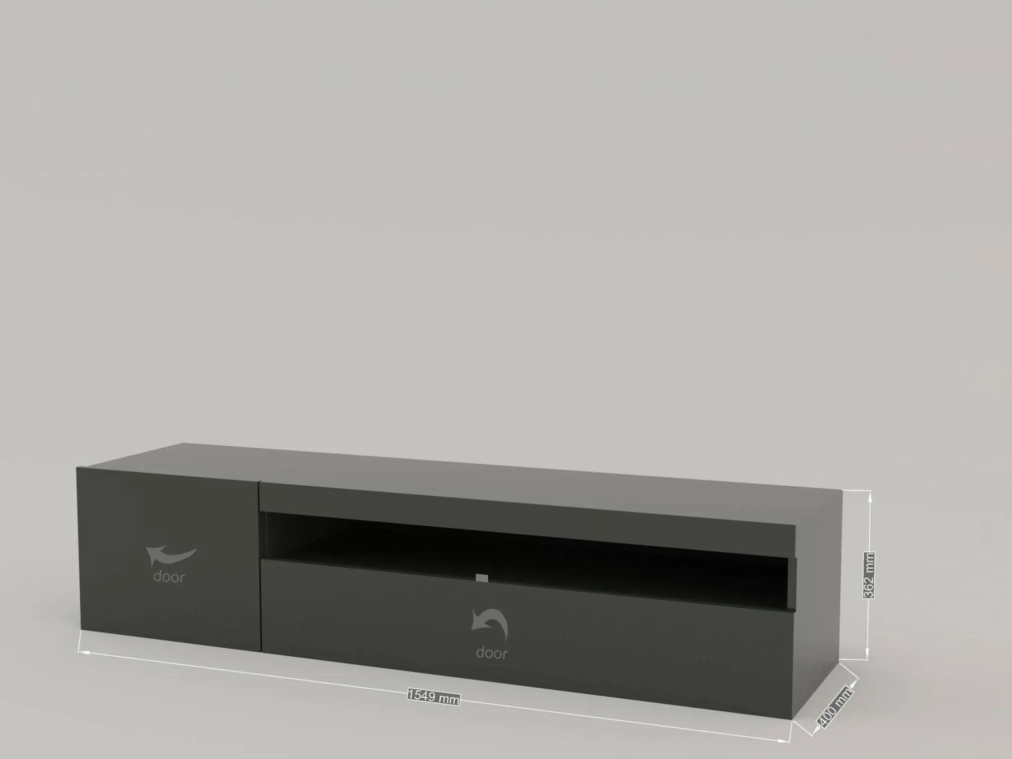 Mobile porta TV Acrilya, , con luce LED<Dmora Store