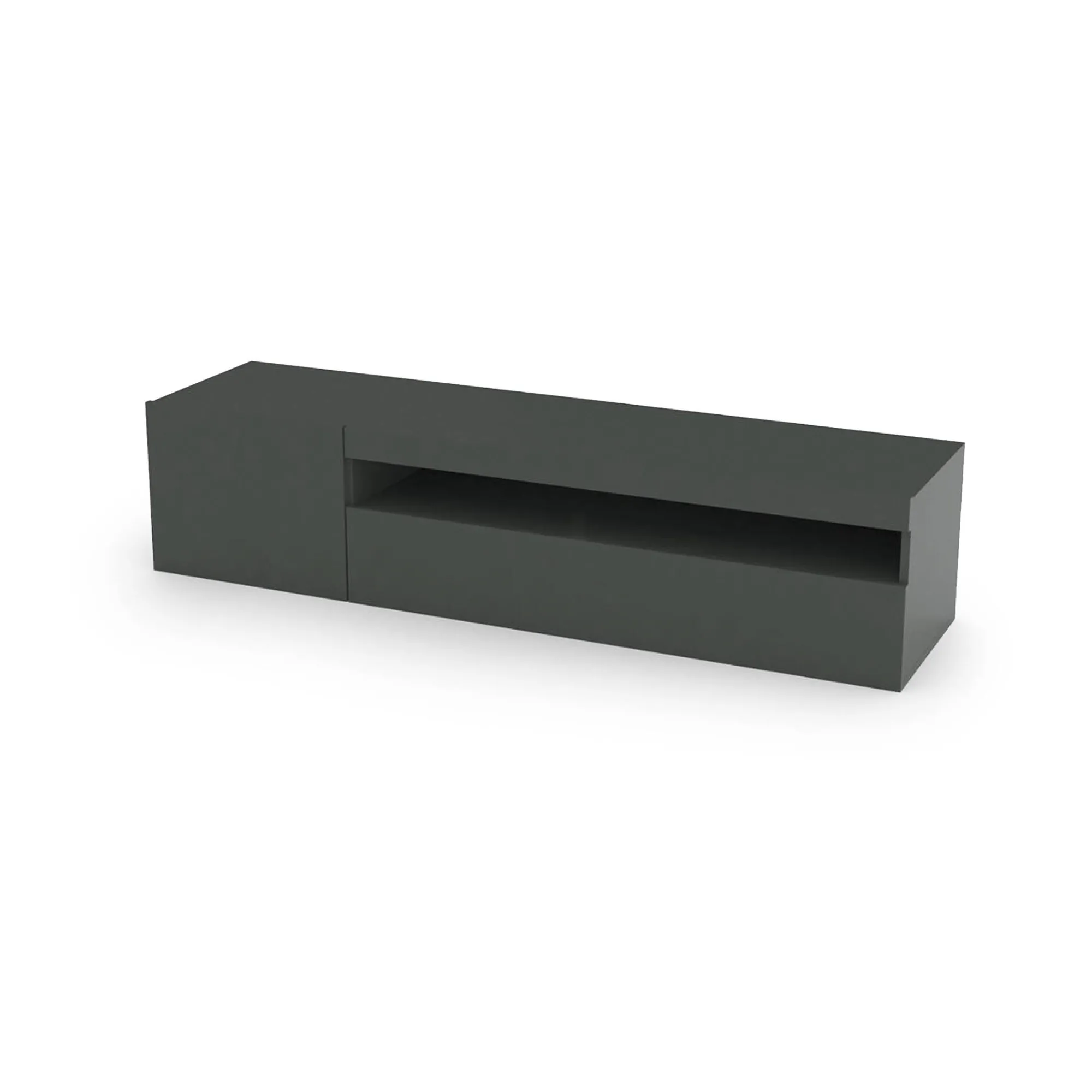 Mobile porta TV Acrilya, cm 150x40h37,<Dmora Best