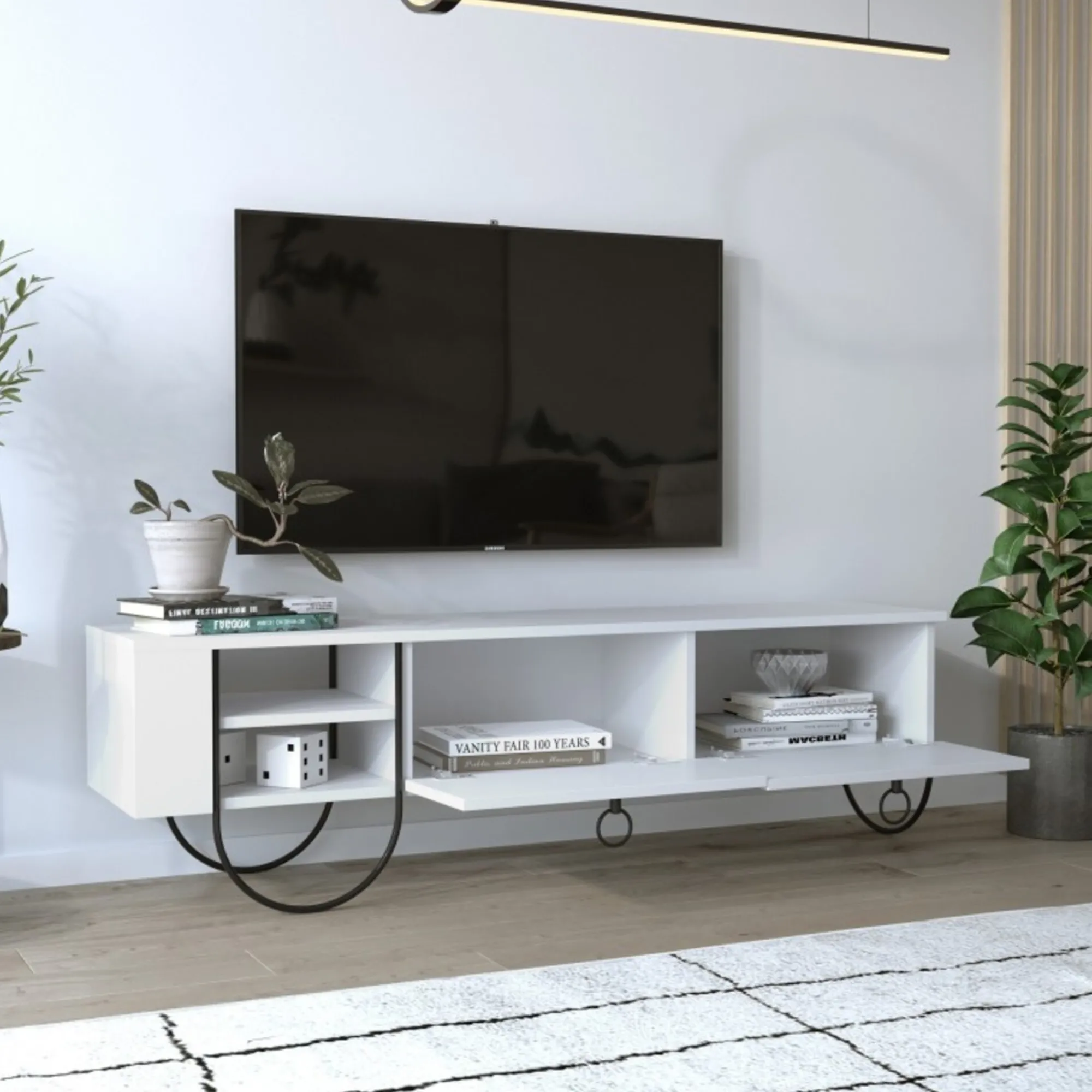 Mobile porta TV Adige, 150x36 h44 cm,<Dmora New