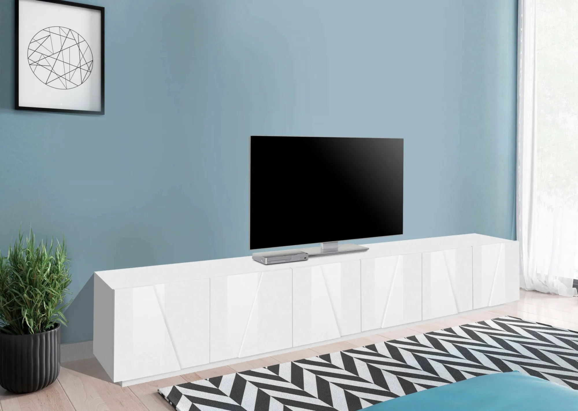 Mobile porta TV Aemilor, cm 244x44h46,<Dmora Cheap